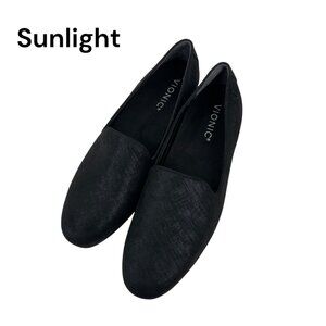 Vionic Willa II Womens Black Slip-On Loafers Flat Shoes Size 6.5 Comfort Casual
